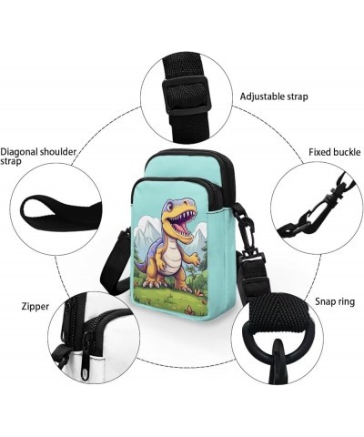 Small Crossbody Purse for Women Kids Shoulder Messenger Bag Dinosaur $10.56 Crossbody Bags