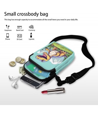 Small Crossbody Purse for Women Kids Shoulder Messenger Bag Dinosaur $10.56 Crossbody Bags