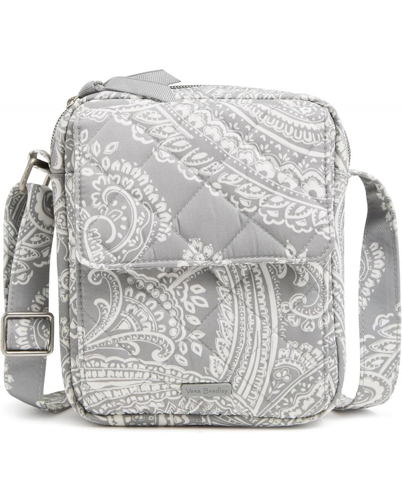 Women's Performance Twill Small Crossbody Purse Cloud Gray Paisley $20.20 Crossbody Bags