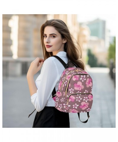 Floral Pattern in Pink Casual Fashion Polyester Travel Rucksack Shoulder Bag Color Medium $17.76 Backpacks