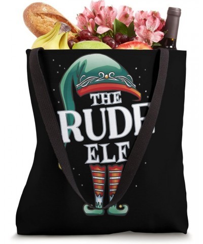 Rude Elf Christmas Group Xmas Pajama Party Tote Bag $13.90 Totes