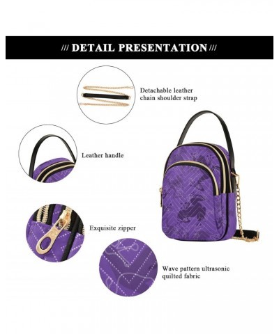 Cell Phone Purse Frog Purple Magic Crossbody Handbag Durable Shoulder Bag Sturdy Travel Pouch Compact Chic Bag for Women Dail...