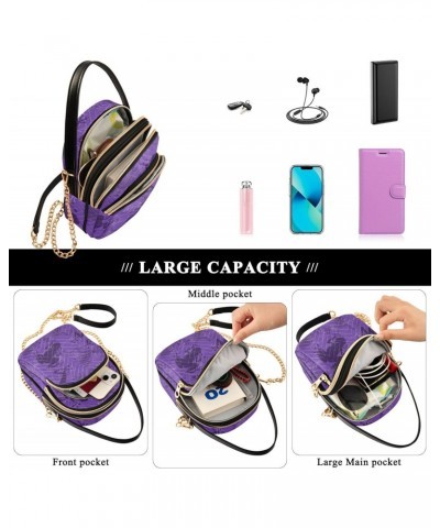 Cell Phone Purse Frog Purple Magic Crossbody Handbag Durable Shoulder Bag Sturdy Travel Pouch Compact Chic Bag for Women Dail...