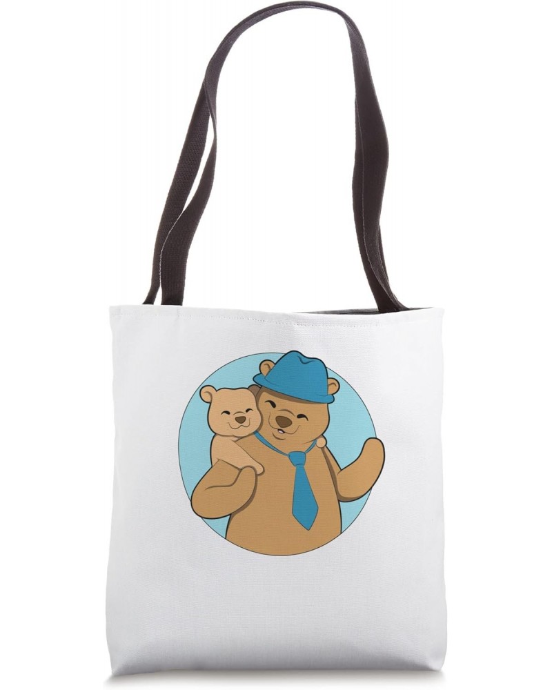 Papa Bear Fathers Day Dad Tote Bag $17.08 Totes