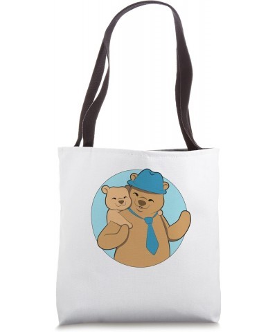 Papa Bear Fathers Day Dad Tote Bag $17.08 Totes