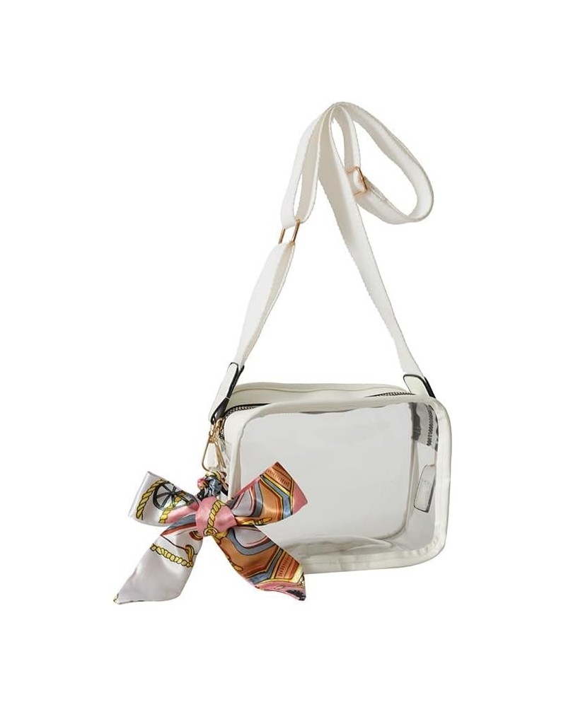 Clear Crossbody Bags for Women, Cute Shoulder Bag Clear Stadium Bag Purses for Women Crossbody Bag Stadium Crossbody White $1...