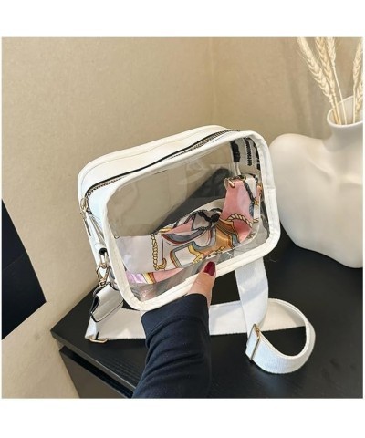 Clear Crossbody Bags for Women, Cute Shoulder Bag Clear Stadium Bag Purses for Women Crossbody Bag Stadium Crossbody White $1...