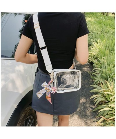 Clear Crossbody Bags for Women, Cute Shoulder Bag Clear Stadium Bag Purses for Women Crossbody Bag Stadium Crossbody White $1...