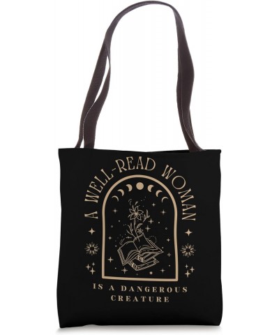 A Well Read Women Is A Dangerous Creature Bookish Librarian Tote Bag $12.96 Totes