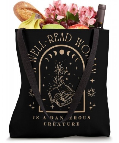 A Well Read Women Is A Dangerous Creature Bookish Librarian Tote Bag $12.96 Totes