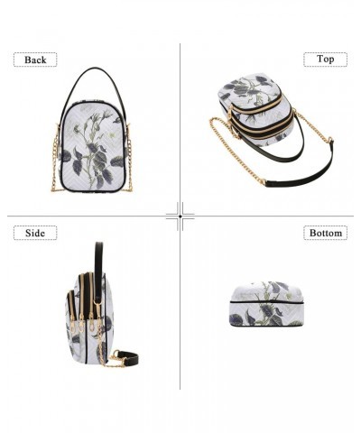 Flowers Crossbody Bags for Women Small Shoulder with Detachable Straps, Trendy Cell Phone Purse Shoulder Handbags for Ladies ...