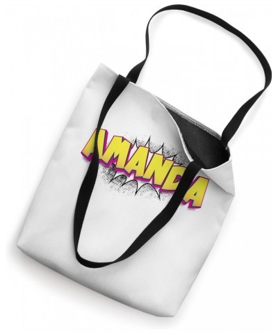 Amanda Custom Name Comic Book Style Pop Art, Amanda Tote Bag $15.21 Totes