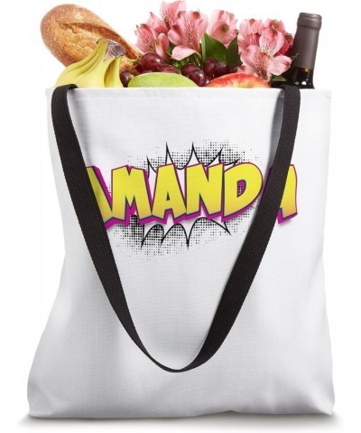 Amanda Custom Name Comic Book Style Pop Art, Amanda Tote Bag $15.21 Totes