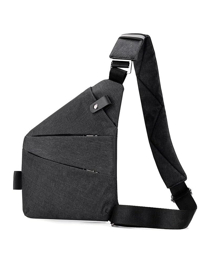 2024 Anti-Theft Travel Bag for Men Women Slim Sling Bag Crossbody Bag with Adjustable Strap for Casual Travel Black $11.99 Cr...