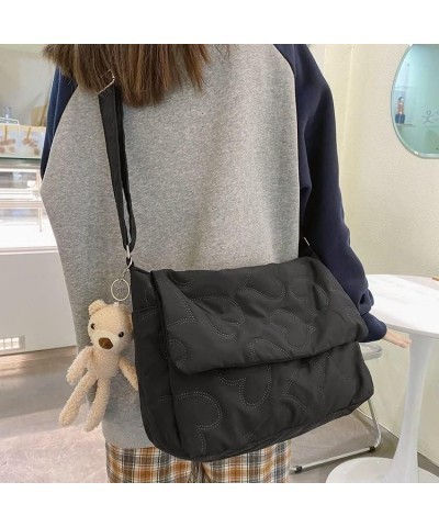 Crossbody Bags Nylon Messenger Bag Tote Bags Messenger Bag Cute Aesthetic Tote Bag Aesthetic (Brown) Black $18.52 Totes