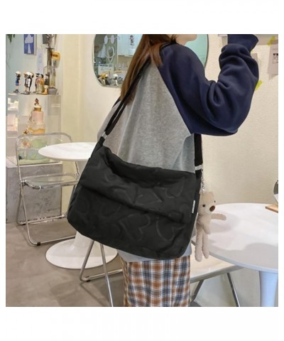 Crossbody Bags Nylon Messenger Bag Tote Bags Messenger Bag Cute Aesthetic Tote Bag Aesthetic (Brown) Black $18.52 Totes