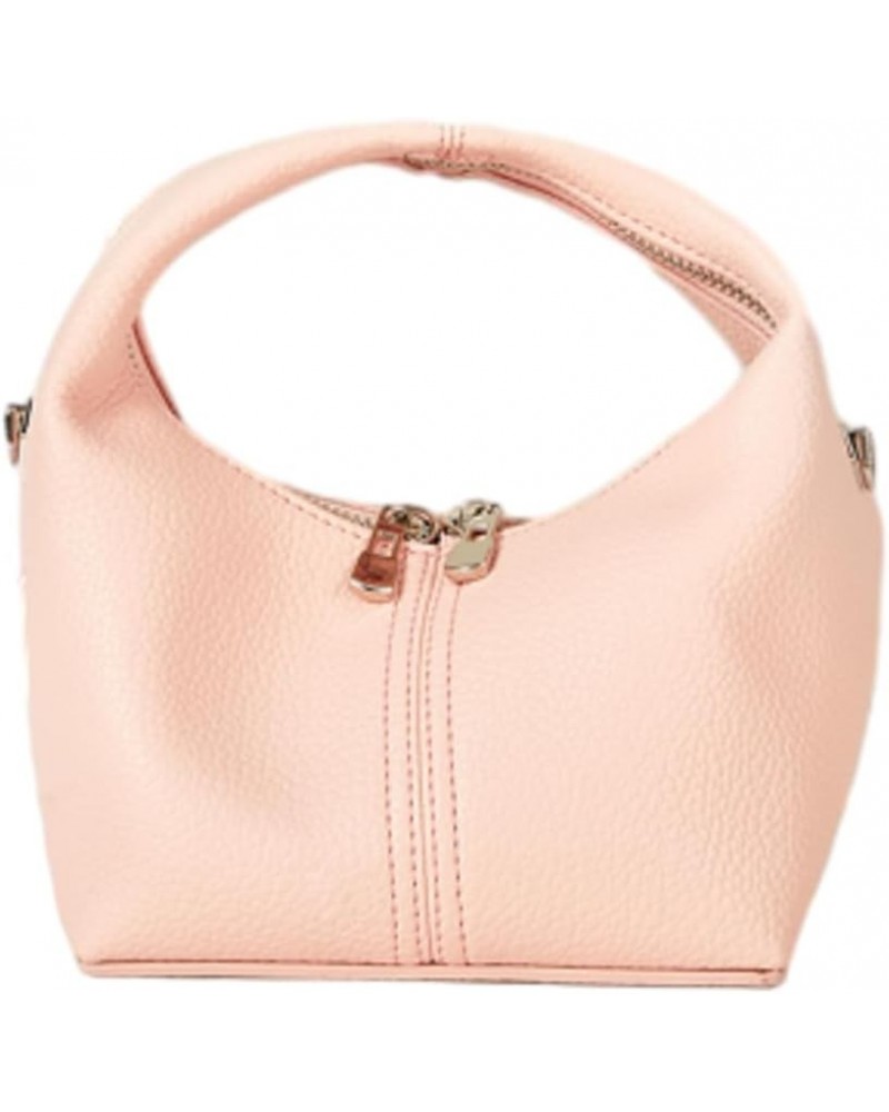 PU Fashion Solid Color Medium Capacity Shoulder Bag Versatile and Simple Women's Crossbody Bag Handbag 2024 Pink $13.62 Shoul...