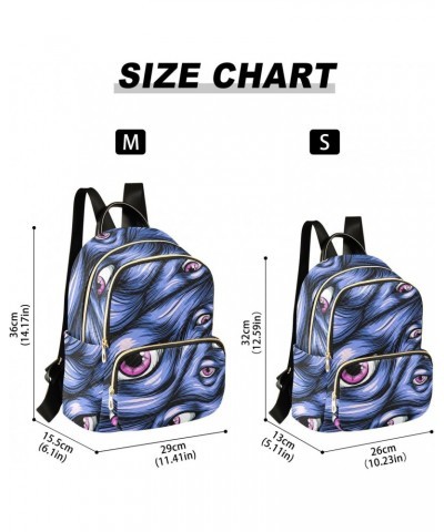 Eyes Blue Hair Fashion Backpack Purse for Women Multipurpose Casual Daypack with Multi Pockets & Secured Zipper Ladies Should...