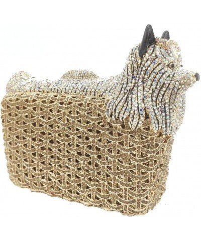 Puppy Evening Bags and Clutches for Women Formal Party Poodle Dog Crystal Clutch Purse Wedding Handbag $42.11 Evening Bags