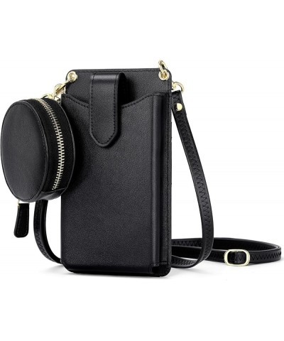 Small Crossbody Cell Phone Purse for Women, Lightweight Mini Shoulder Bag Wallet with Credit Card Slots V01-black $10.56 Cros...