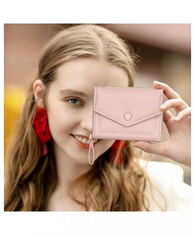 Women Wallet Compact Bifold Pocket Wallet RFID Blocking Credit Card Holder Purse with Zipper Coin Pocket (Black) Pink $11.75 ...