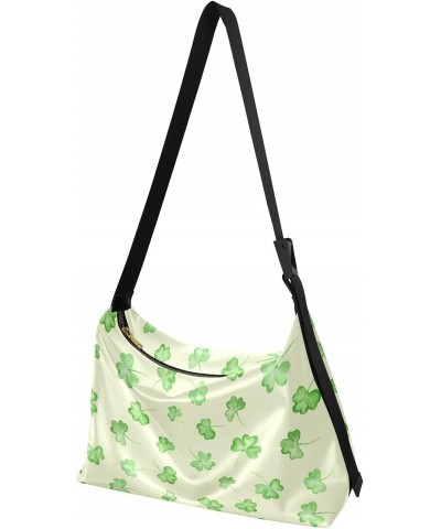 Leather Hobo Tote Bags for Women Men,St. Patrick¡¯s Day Shamrocks Trendy Messenger Bag Crossbody Large Size Good Luck Casual ...