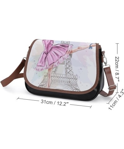 Printed Crossbody Bags Women City Leather Shoulder Bag Satchel Hobo Bags Trendy Abstract Pink Color6 $25.07 Hobo Bags