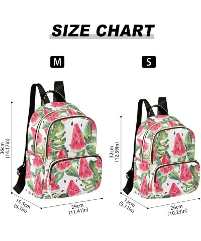 Watermelon Palm Leave Summer Women Backpack Purse Shoulder Bag Color Small $18.14 Backpacks