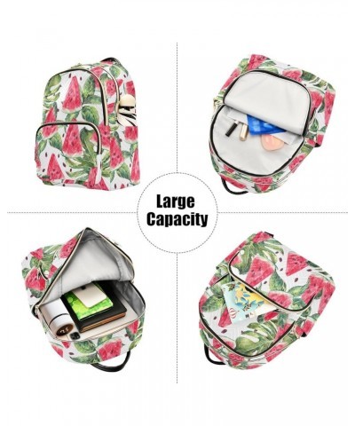 Watermelon Palm Leave Summer Women Backpack Purse Shoulder Bag Color Small $18.14 Backpacks