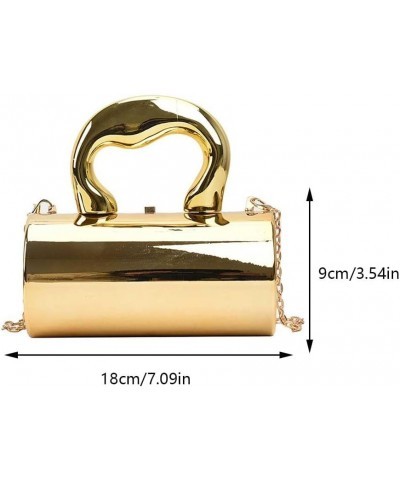 Acrylic Evening Clutch Purse Top-handle Moon Hobo Bag, Shiny Round Handbag Crossbody Bag for Wedding Parties 2024 Gold $18.89...