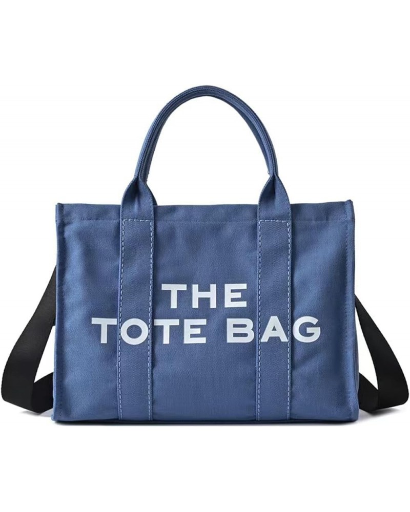 Denim Tote Bags for Women Handbag Tote Purse with Zipper Blue Denim Crossbody Bag for Office, Travel Canvas-blue $21.19 Totes