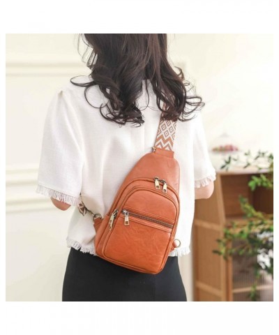 Slim Crossbody Sling Backpack for Women Ladies Satchel Chest Bag Hands-Free Wide Shoulder Strap Chic Vegan Leather Grey $17.6...