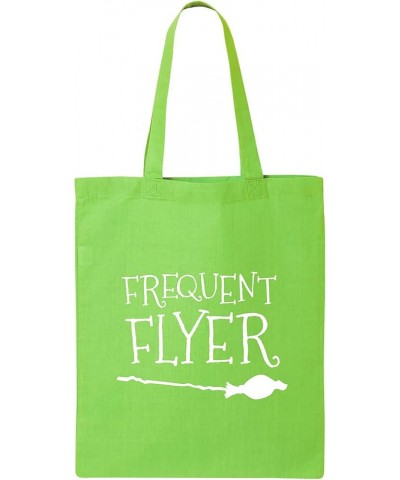 Frequent Flyer Cotton Canvas Tote Bag Lime $10.70 Handbags