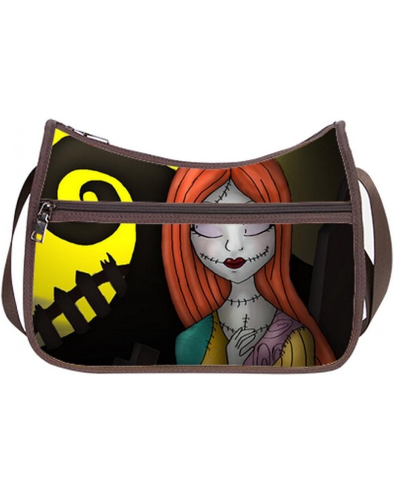 Fashion Ladies Girl Hobo Handbag Shoulder Bags with The Nightmare Before Christmas Print $19.03 Hobo Bags