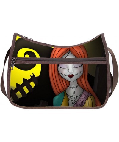 Fashion Ladies Girl Hobo Handbag Shoulder Bags with The Nightmare Before Christmas Print $19.03 Hobo Bags