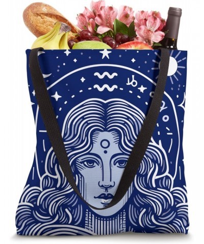 Aquarius Constellation Zodiac Star Sign Birthday Tote Bag $9.51 Totes