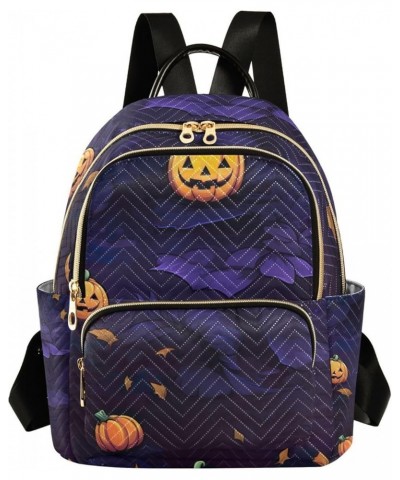 Festive Halloween Skulls Colorful Woman's Backpack, Women's Travel Backpack, Day Trip Backpack for Women, M Black Cat Sitting...