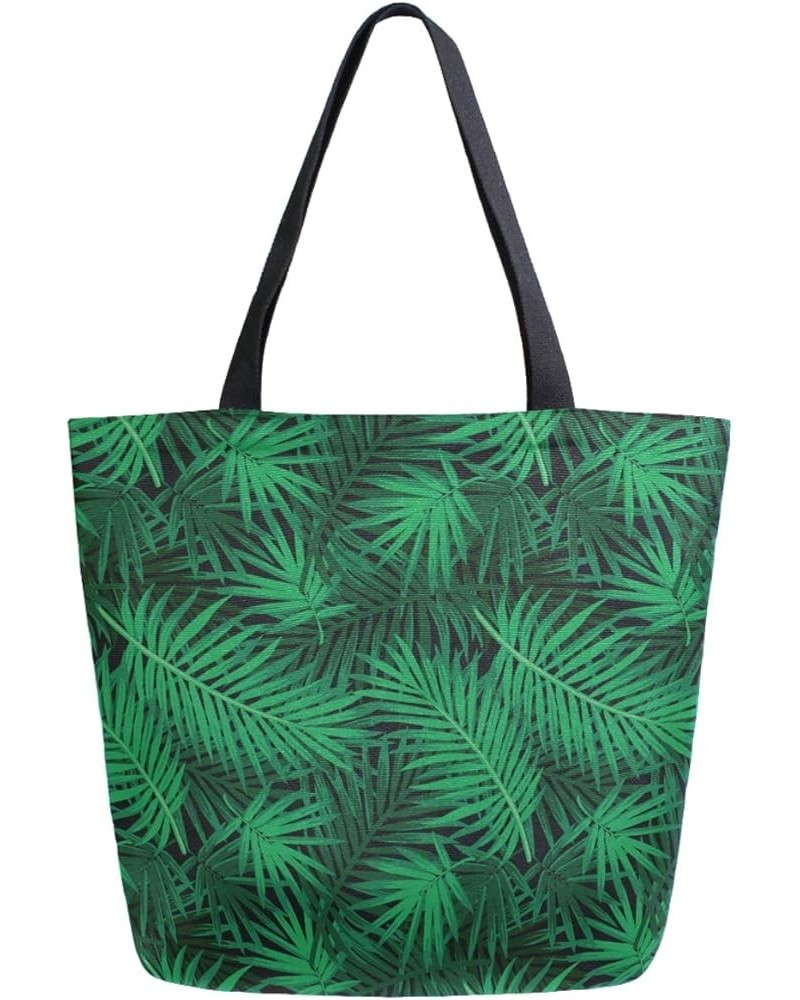 Stylish Cute Pattern Extra Large Shoulder Tote Bag for Beach Travel Weekender Gym Grocery Shopping Palm Leaves $14.93 Totes