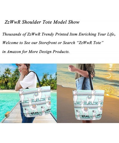 Stylish Cute Pattern Extra Large Shoulder Tote Bag for Beach Travel Weekender Gym Grocery Shopping Palm Leaves $14.93 Totes