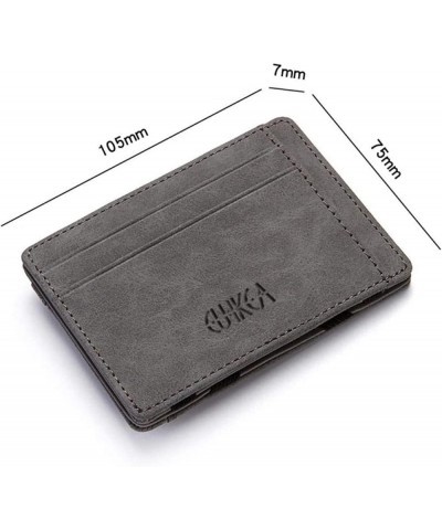 Men Male Leather Mini Small Wallets Ultra Thin Zipper Coin Purse Pouch Plastic Credit Bank Card Case Holder Brown Blue $41.18...