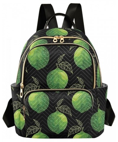 Green Lemon Leaves Women's Backpack Purse Causal Daypack Work Travel College Business Trip Bag Shoulder Bag Small $18.55 Back...