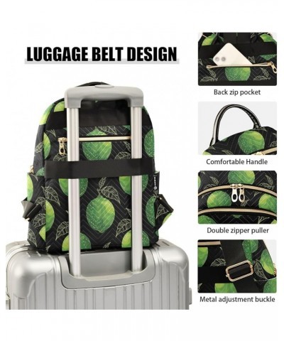 Green Lemon Leaves Women's Backpack Purse Causal Daypack Work Travel College Business Trip Bag Shoulder Bag Small $18.55 Back...