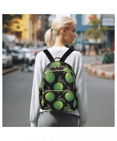 Green Lemon Leaves Women's Backpack Purse Causal Daypack Work Travel College Business Trip Bag Shoulder Bag Small $18.55 Back...