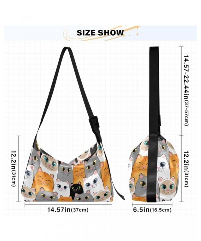 Cats Soft PU Leather Shoulder Bag for Women Stylish Ladies Crossbody Purse with Zipper Closure Handbag Wallet for Hiking Shop...