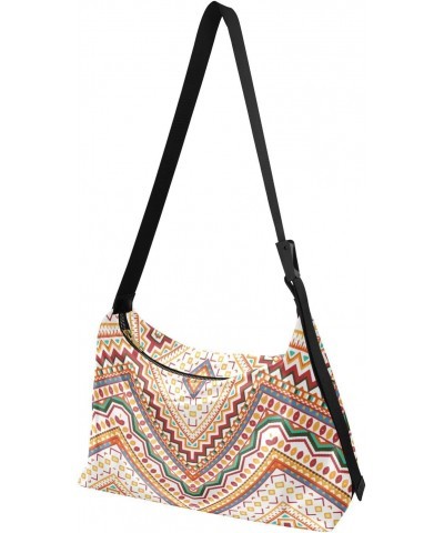 Casual Shoulder Bag Crossbody Aztec Ethnic Chevron Hobo Handbag Purses with Wide Shoulder Strap Traditional Tribal Ornament T...