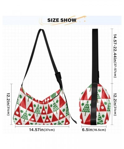 Christmas Trees Winter Soft PU Leather Shoulder Bag for Women Stylish Ladies Crossbody Purse with Zipper Closure Handbag Wall...