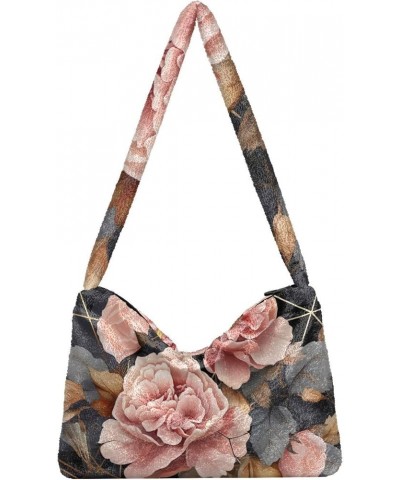 Floral Abstract Geometric Shoulder Tote Bag, Lightweight Handbags for Women, Autumn Handbags Floral Abstract Geometric-6 $13....