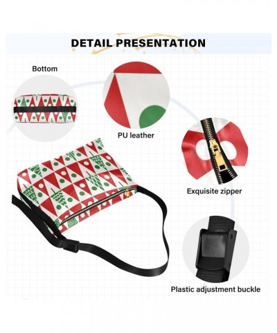 Christmas Trees Winter Soft PU Leather Shoulder Bag for Women Stylish Ladies Crossbody Purse with Zipper Closure Handbag Wall...