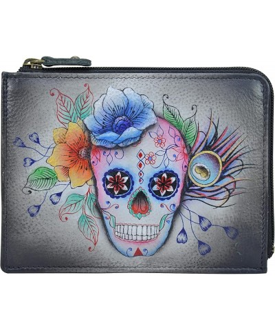 Handbags Key Zip Case 1160 Island Escape Black One Size Calaveras De Azúcar $26.46 Wallets