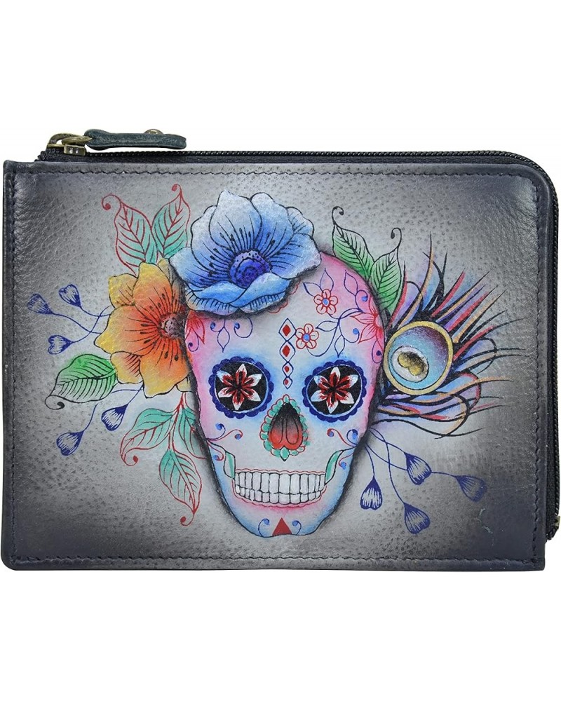 Handbags Key Zip Case 1160 Island Escape Black One Size Calaveras De Azúcar $26.46 Wallets